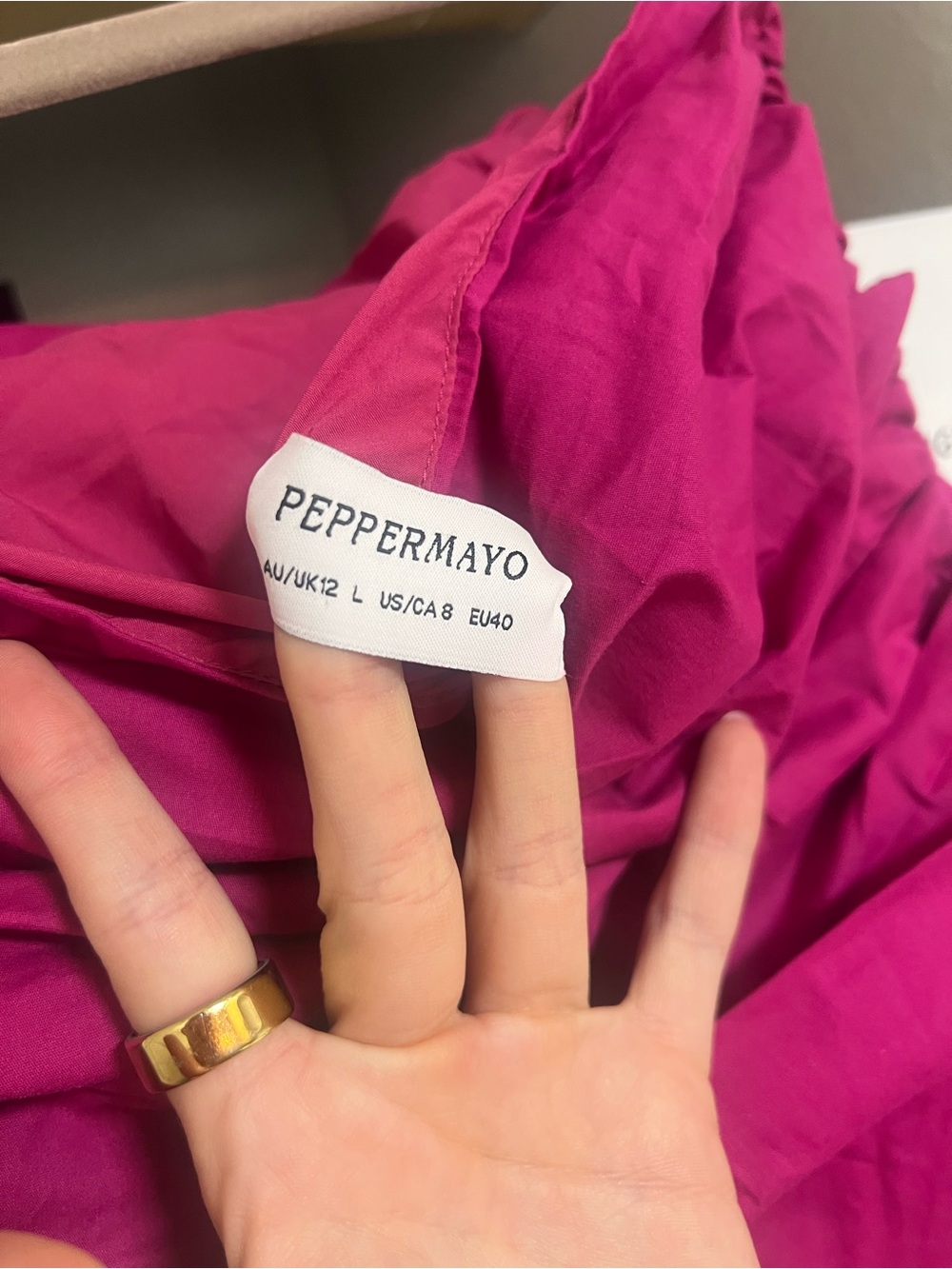 Peppermayo Carmel Strapless Maxi Dress in fuschia - Picture 4 of 4